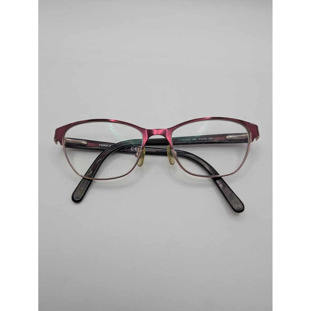 Tory Burch TY 1015 Burgundy Rose Gold Cat Eye Eyeglass Frames Only 51-16-135